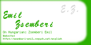 emil zsemberi business card